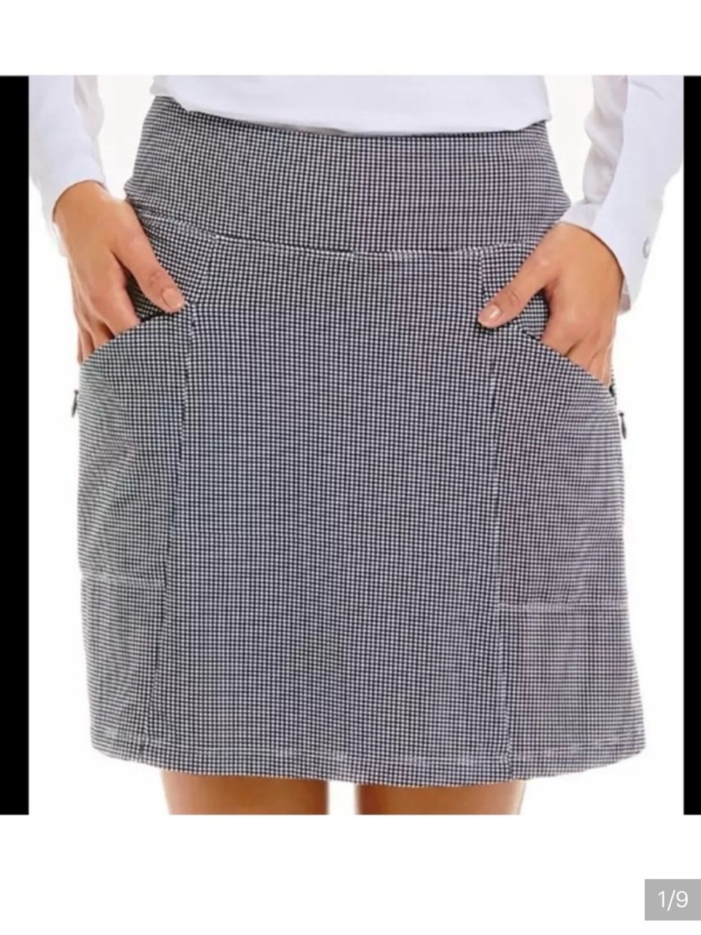 IBKUL Women's Large black/white Gingham Skort Breathable Quick-Dry
Cooling NWT